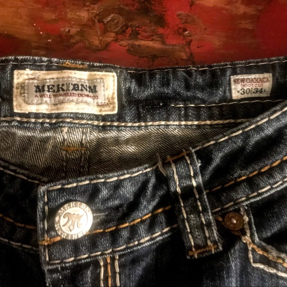 HP🎉MEK “New Oaxaca Bootcut” Sexy Red Rose Jeans - Picture 7 of 9